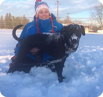 Volunteer with the Chowder puppy